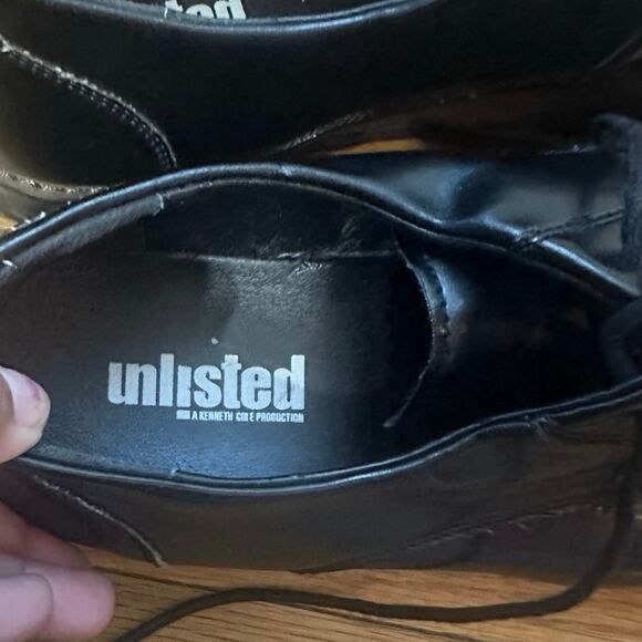 Classic Unlisted Kenneth Cole Black Oxford Lace‑Up Dress Shoes Size 10.5 main image 10